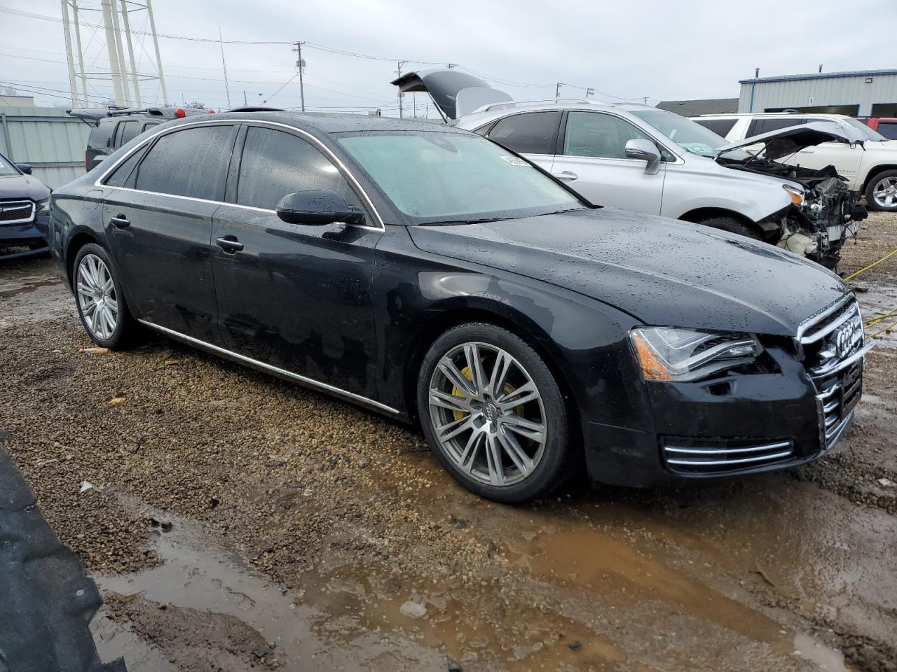 2014 Audi A8 VIN WAUR2AFD1EN003630 Copart auction photo, front end damage thumbnail 4