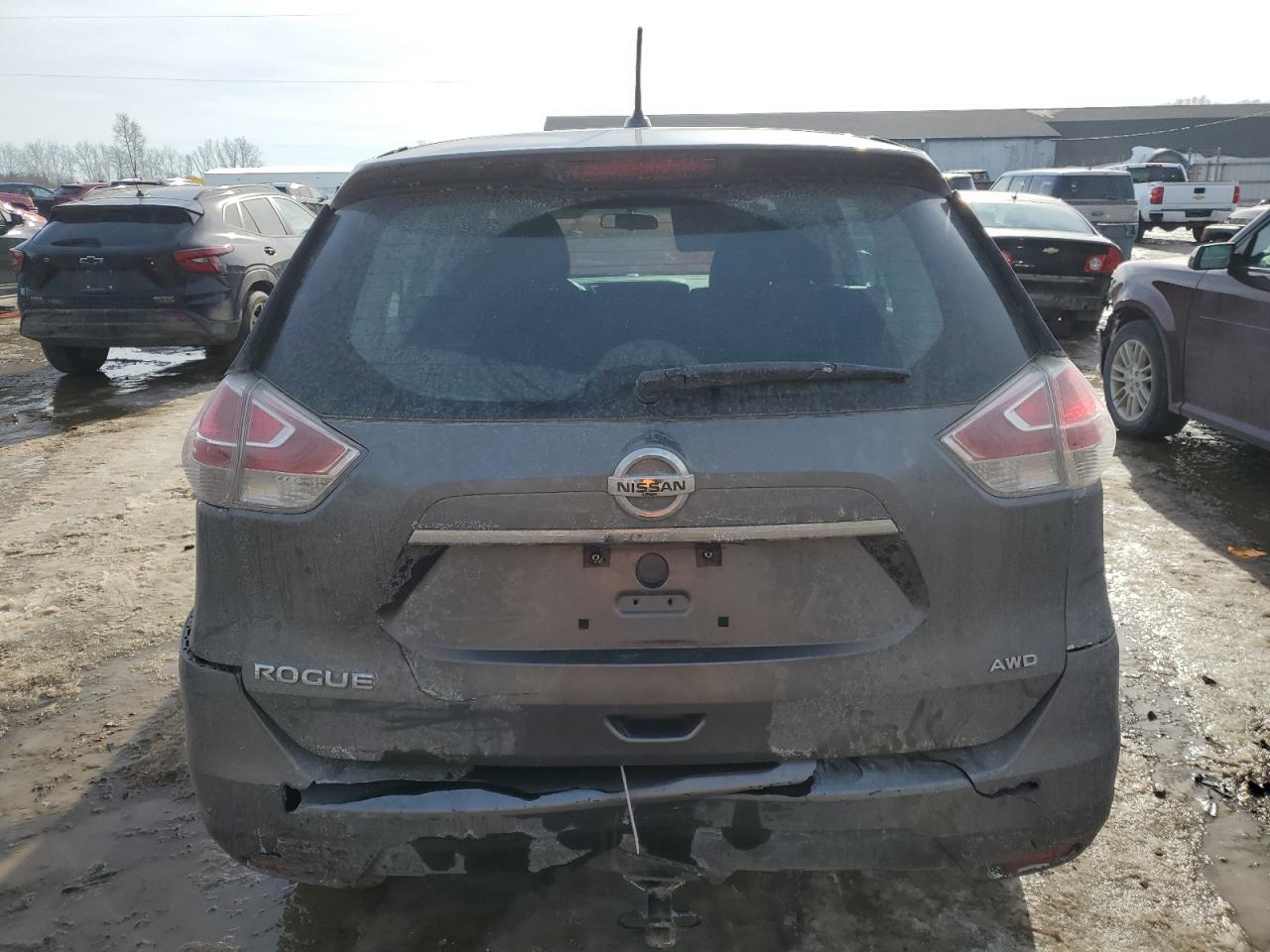 2016 Nissan Rogue VIN 5N1AT2MV4GC738062 Copart auction photo, rear end / front end damage thumbnail 6