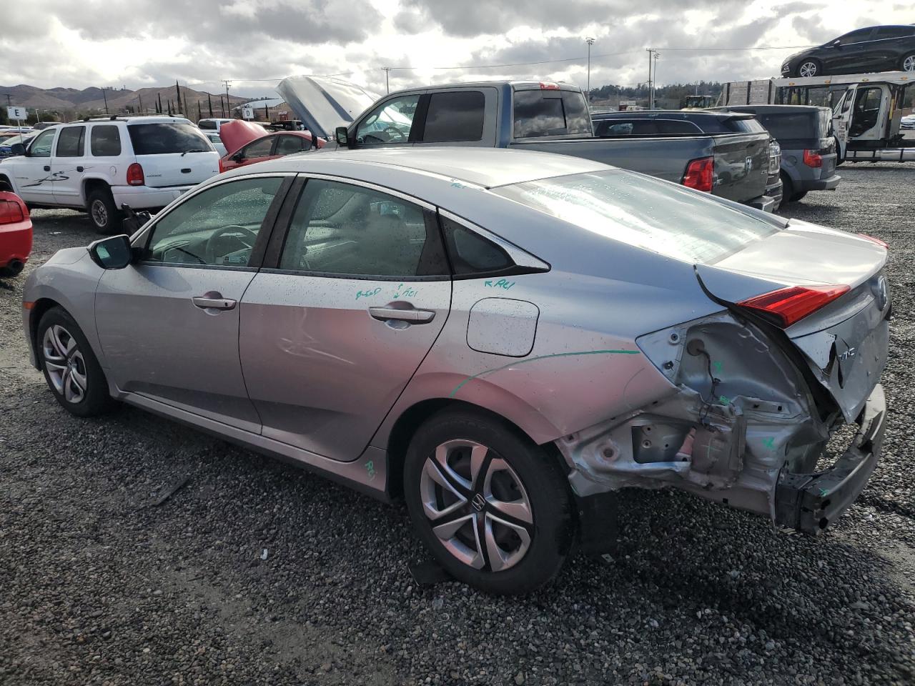 2018 Honda Civic VIN 2HGFC2F54JH590668 Copart auction photo, rear end damage thumbnail 2