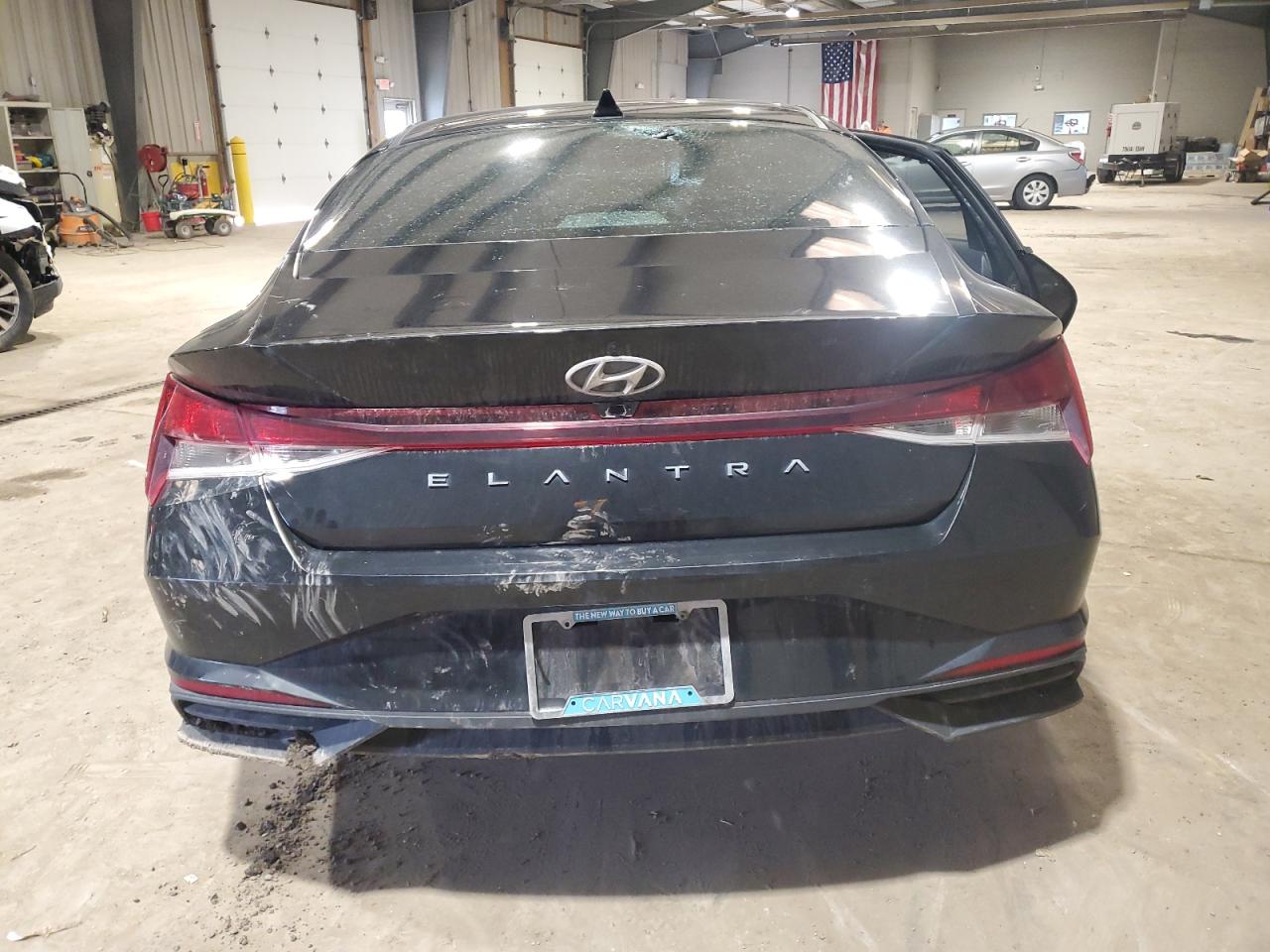 2021 Hyundai Elantra VIN 5NPLS4AG4MH006595 Copart auction photo, side / front end damage thumbnail 6