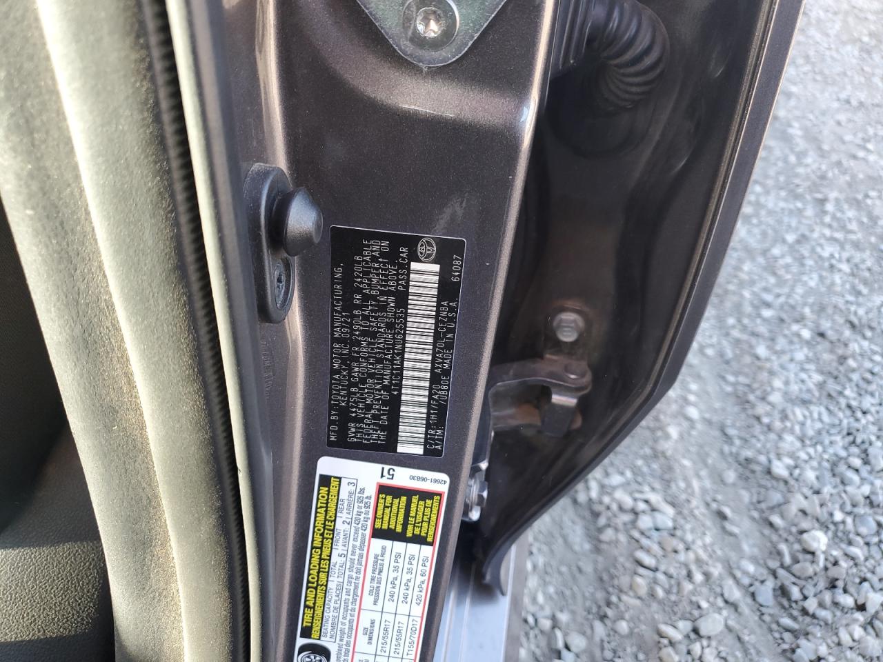 2022 Toyota Camry VIN 4T1C11AK1NU625535 Copart auction photo, rear end damage thumbnail 12