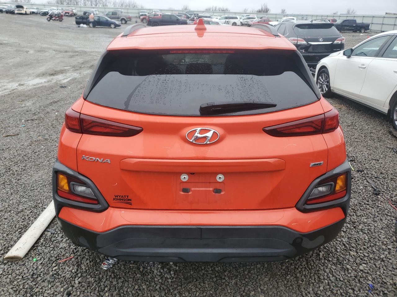 2020 Hyundai Kona VIN KM8K6CAAXLU539475 Copart auction photo, front end damage thumbnail 6