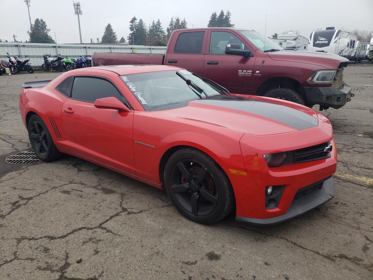 2012 Chevrolet Camaro VIN 2G1FB1E30C9195016 Copart auction photo, all over damage thumbnail 4