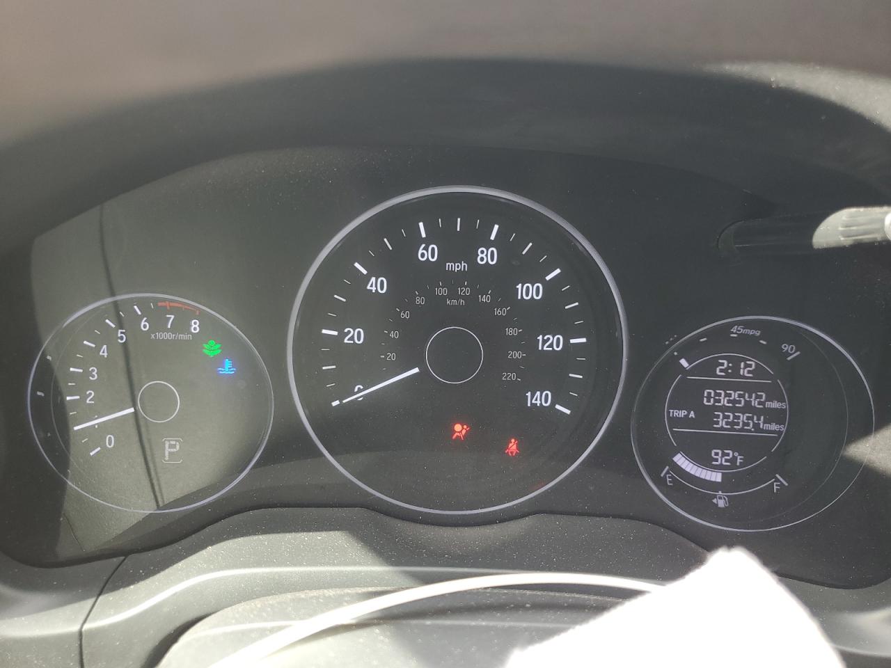2020 Honda HR-V VIN 3CZRU5H35LM718226 Copart auction photo, front end / side damage thumbnail 9