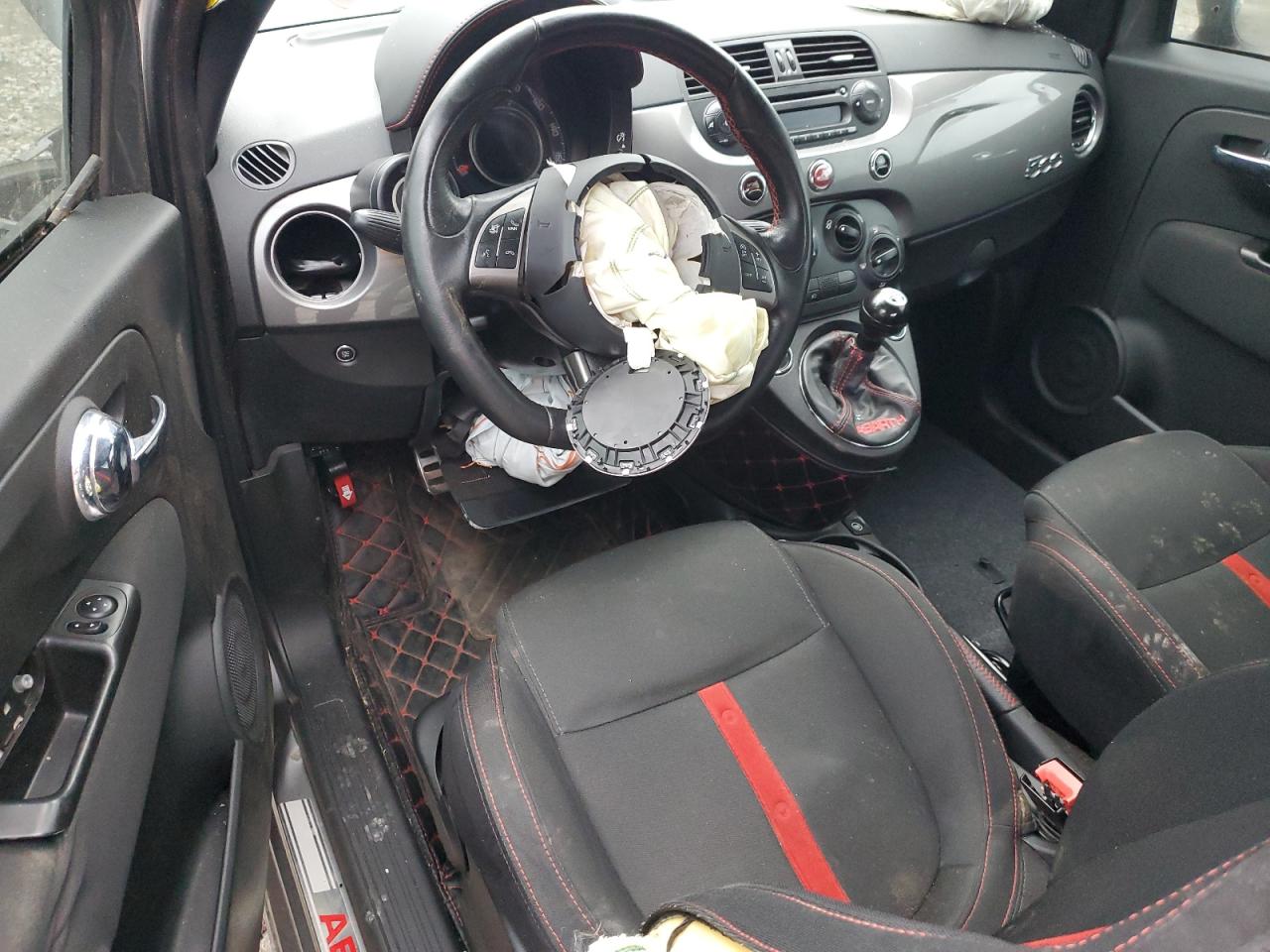 2013 Fiat 500 VIN 3C3CFFFH3DT646609 Copart auction photo, front end / side damage thumbnail 8