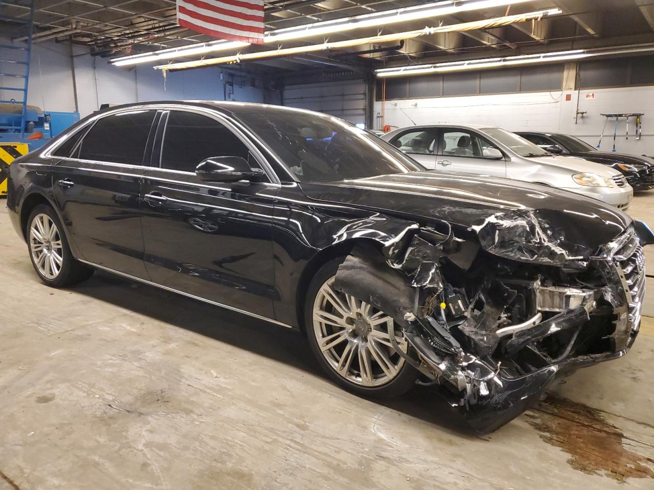 2014 Audi A8 VIN WAUR2AFD3EN007551 Copart auction photo, front end damage thumbnail 4