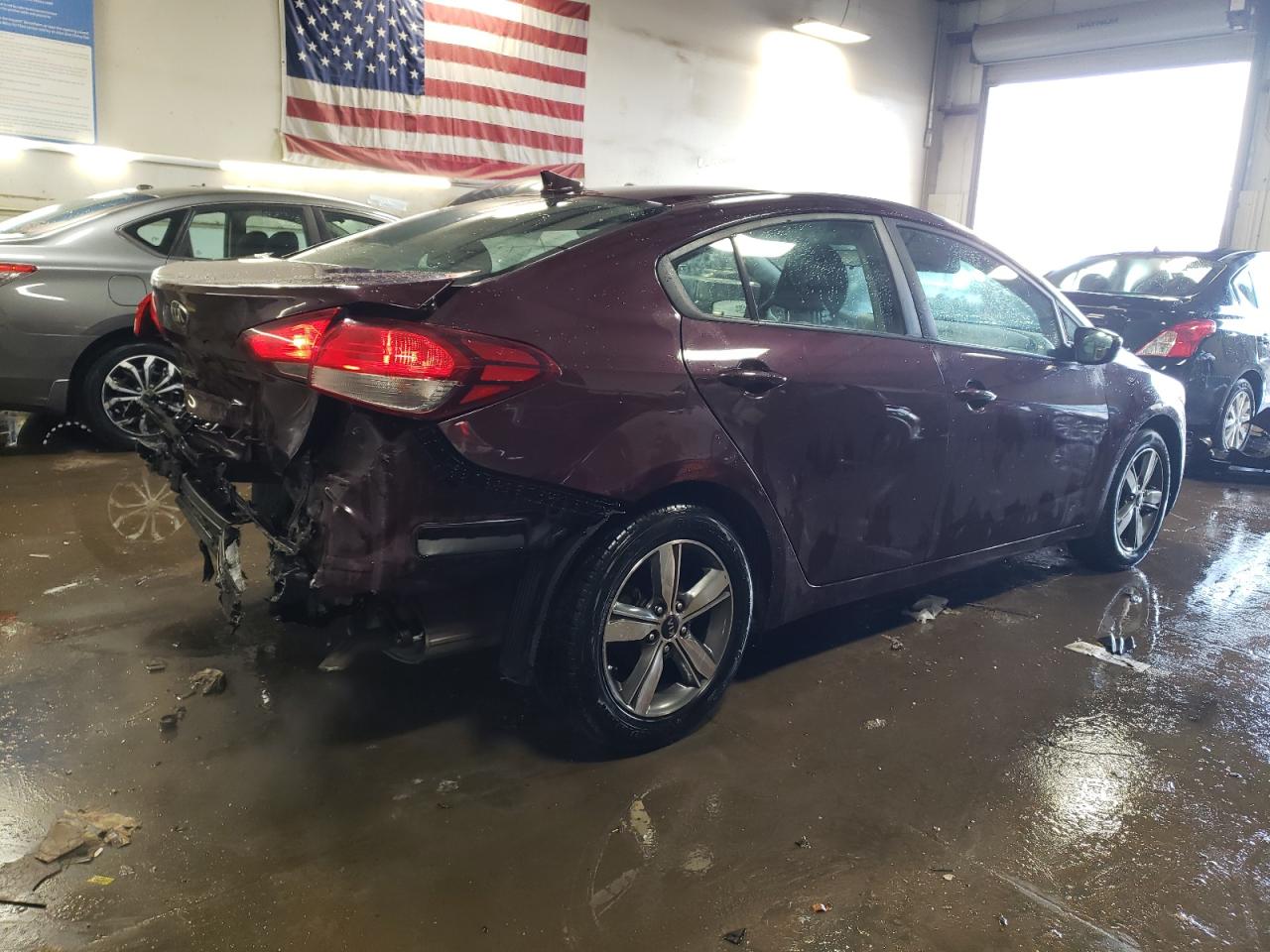 2018 KIA Forte VIN 3KPFL4A72JE244777 Copart auction photo, rear end damage thumbnail 3