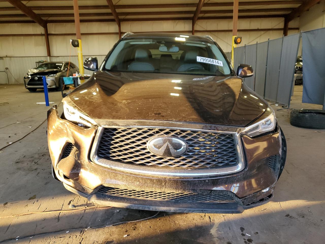 2020 Infiniti QX50 VIN 3PCAJ5M37LF103375 Copart auction photo, front end / side damage thumbnail 5