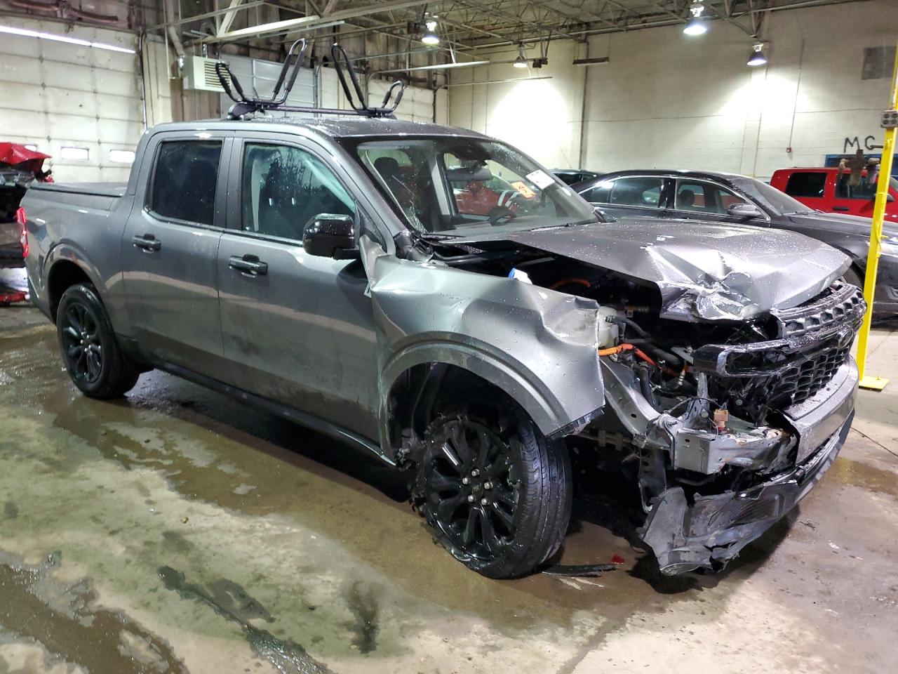 2023 Ford Maverick VIN 3FTTW8E35PRA65515 Copart auction photo, front end / side damage thumbnail 4