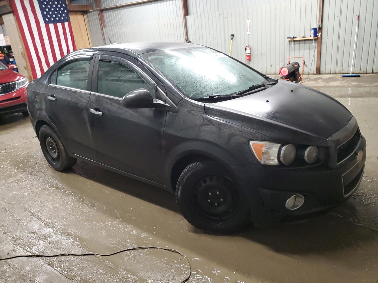 2014 Chevrolet Sonic VIN 1G1JE5SB8E4213028 Copart auction photo, side damage thumbnail 4