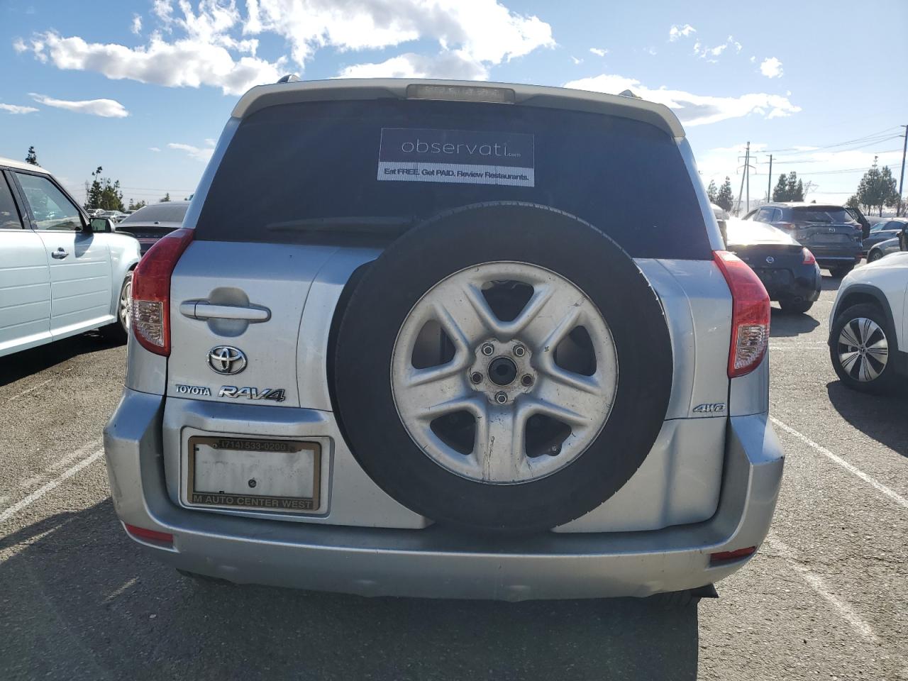 2007 Toyota RAV 4 VIN JTMBD33V176053173 Copart auction photo, front end / undercarriage damage thumbnail 6