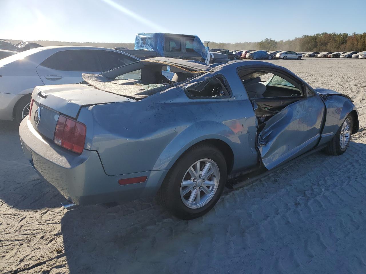 2008 Ford Mustang VIN 1ZVHT80N785113203 Copart auction photo, all over damage thumbnail 3