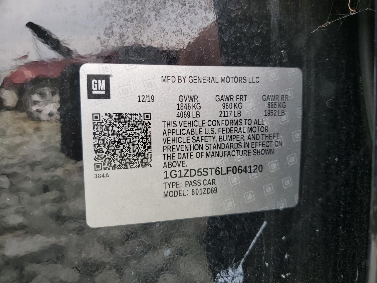 2020 Chevrolet Malibu VIN 1G1ZD5ST6LF064120 Copart auction photo, undercarriage / mechanical damage thumbnail 12