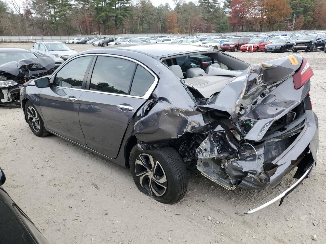 2017 Honda Accord VIN 1HGCR2F36HA044933 Copart auction photo, rear end / front end damage thumbnail 2