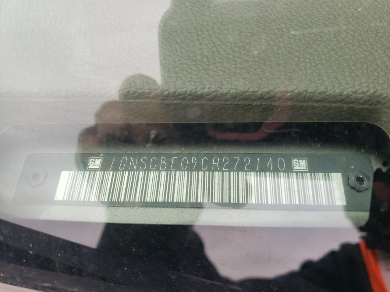 2012 Chevrolet Tahoe VIN 1GNSCBE09CR272140 Copart auction photo, side damage thumbnail 13