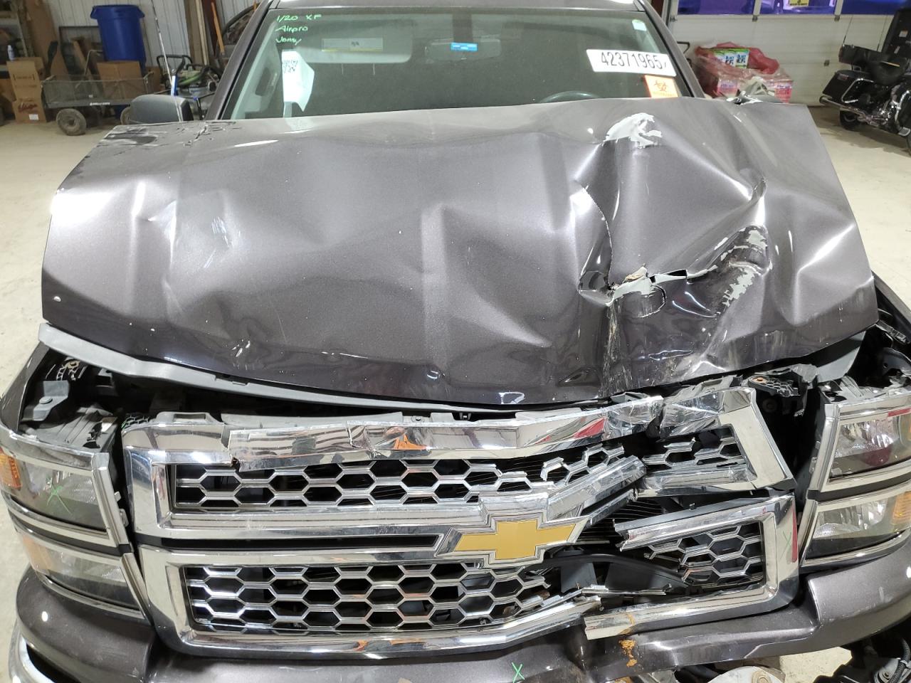 2014 Chevrolet Silverado VIN 3GCUKREC3EG382885 Copart auction photo, frame damage / front end damage thumbnail 11