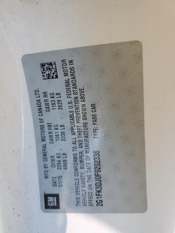 2015 Chevrolet Camaro VIN 2G1FK3DJ0F9202336 Copart auction photo, rear end damage thumbnail 12