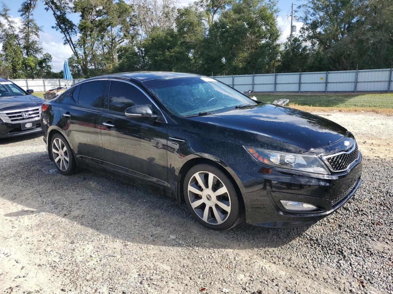 2013 KIA Optima VIN 5XXGR4A66DG108240 Copart auction photo, side / front end damage thumbnail 4