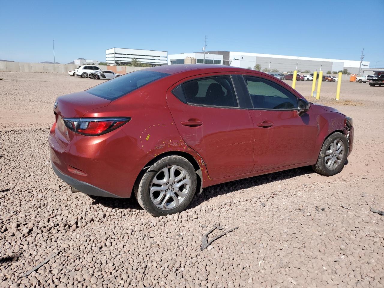 2017 Toyota Yaris VIN 3MYDLBYV8HY178231 Copart auction photo, all over damage thumbnail 3