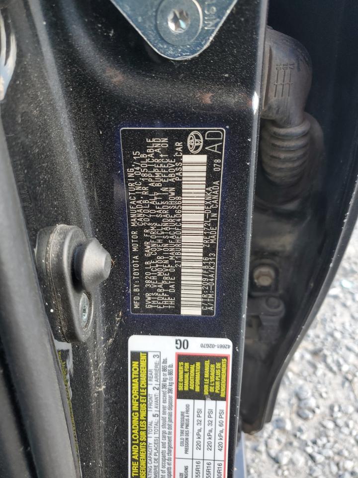 2015 Toyota Corolla VIN 2T1BURHE0FC406568 Copart auction photo, side damage thumbnail 12