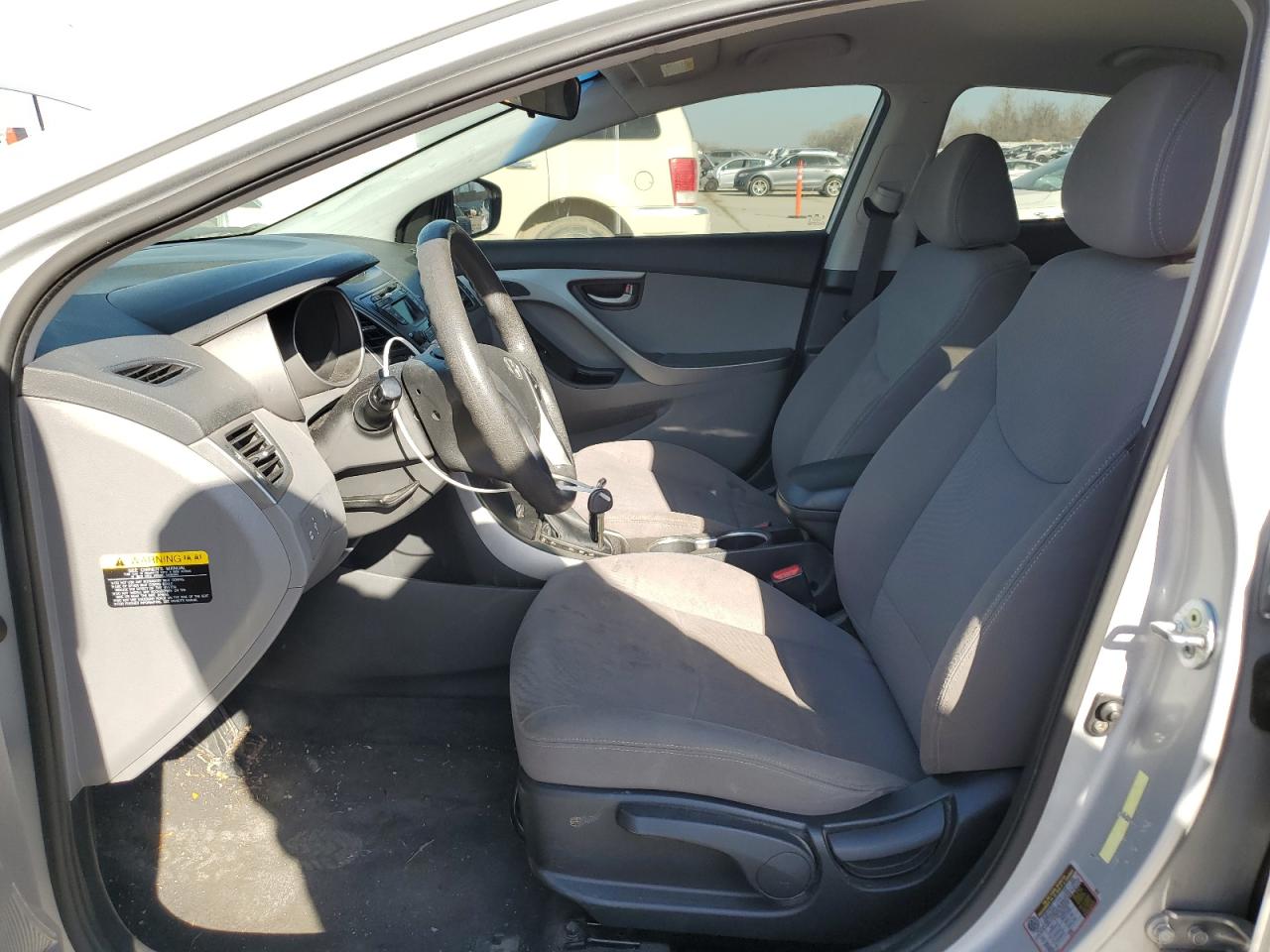 2015 Hyundai Elantra VIN KMHDH4AE3FU440741 Copart auction photo, front end / side damage thumbnail 7