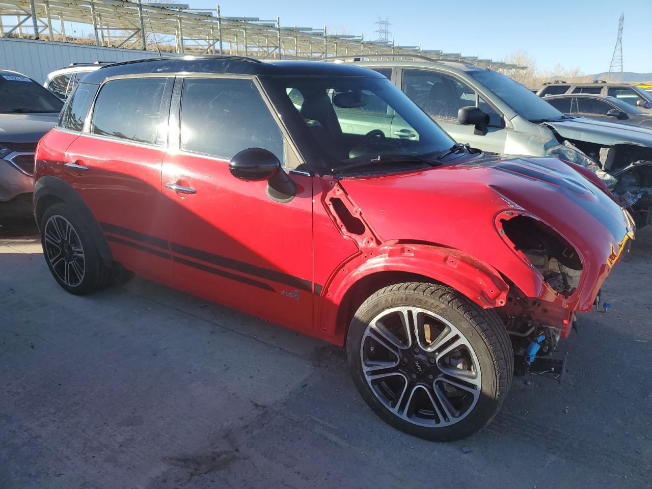 2015 MINI Cooper VIN WMWZC5C54FWP48384 Copart auction photo, front end damage thumbnail 4