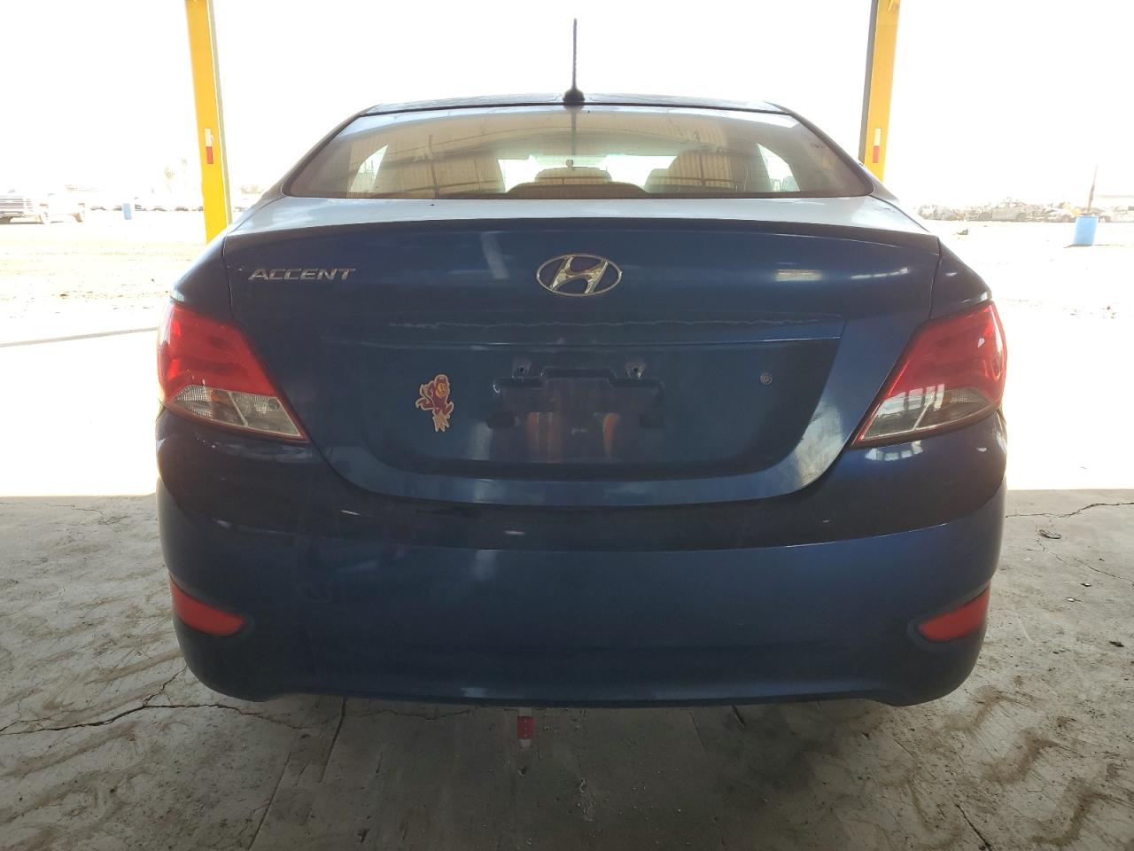 2015 Hyundai Accent VIN KMHCT4AE8FU816988 Copart auction photo, front end / side damage thumbnail 6