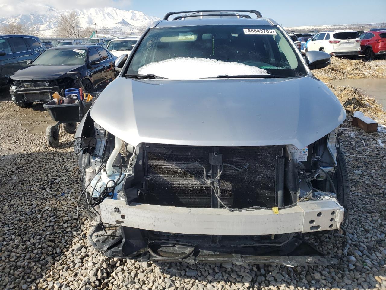 2015 Toyota Highlander VIN 5TDJKRFH7FS174525 Copart auction photo, front end / side damage thumbnail 5