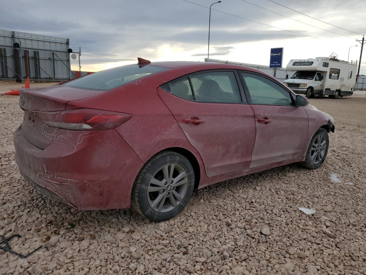 2017 Hyundai Elantra VIN KMHD84LF5HU211843 Copart auction photo, front end damage thumbnail 3