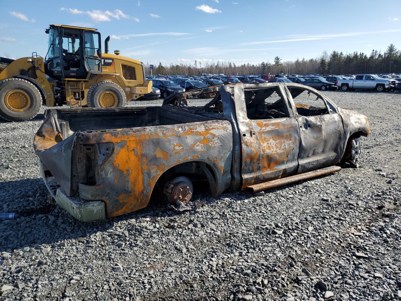 2008 Toyota Tundra VIN 5TBDV58118S494643 Copart auction photo, burn damage thumbnail 3
