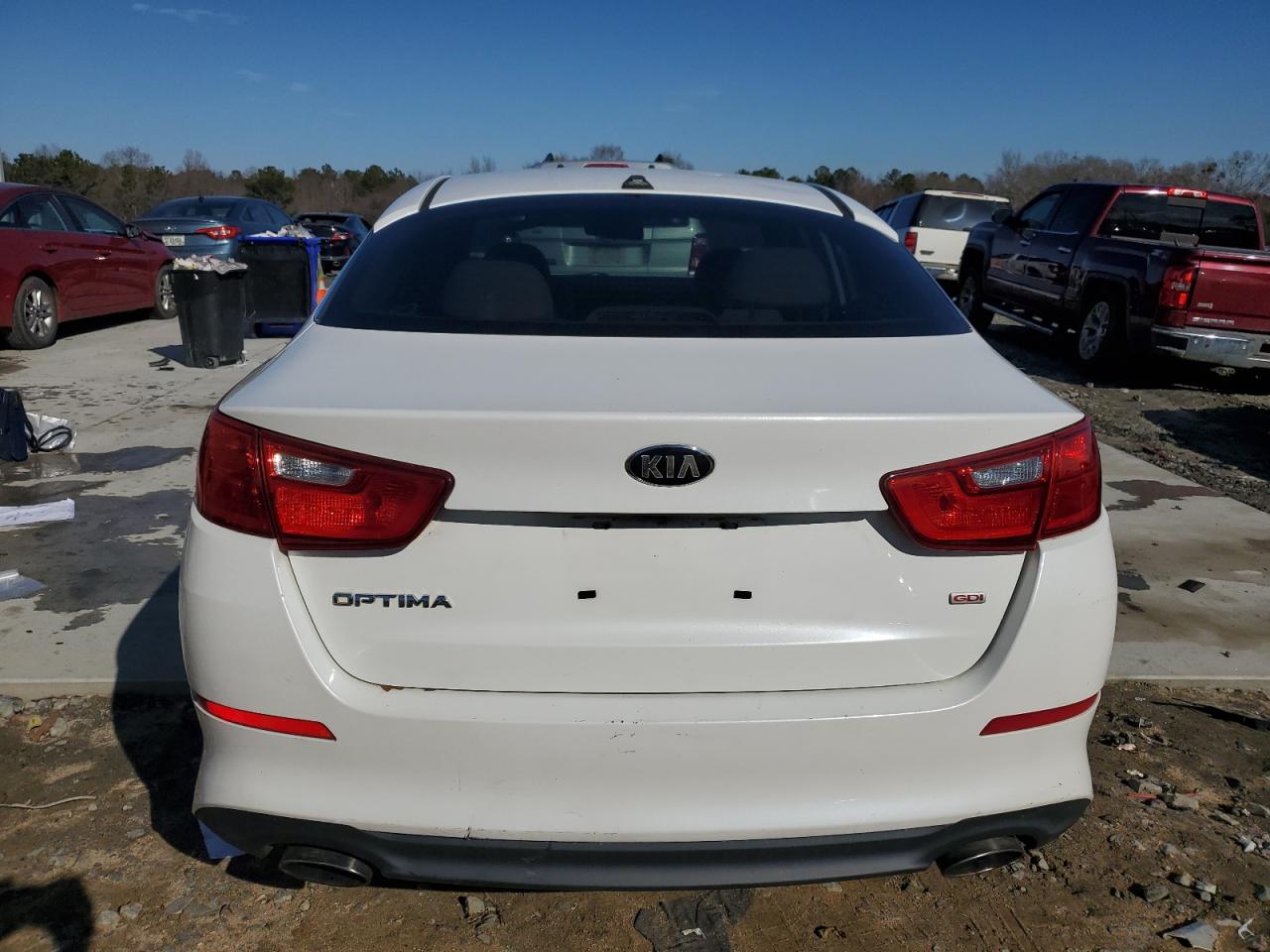 2015 KIA Optima VIN KNAGM4A74F5555192 Copart auction photo, front end / vandalism damage thumbnail 6