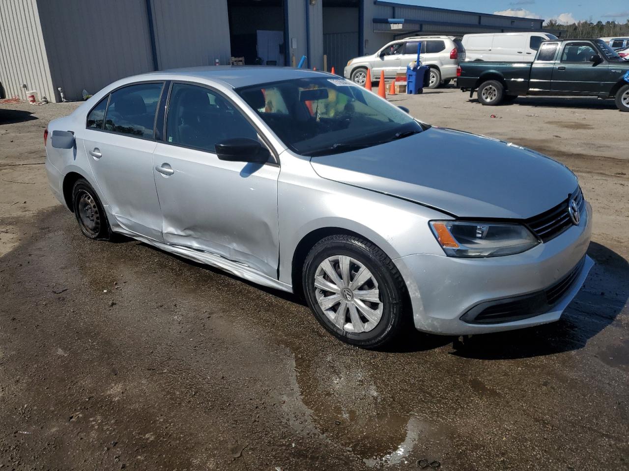 2014 Volkswagen Jetta VIN 3VW2K7AJ3EM233066 Copart auction photo, side / rear end damage thumbnail 4