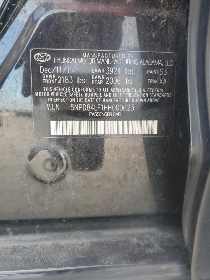 2017 Hyundai Elantra VIN 5NPD84LF1HH000623 Copart auction photo, front end damage thumbnail 13