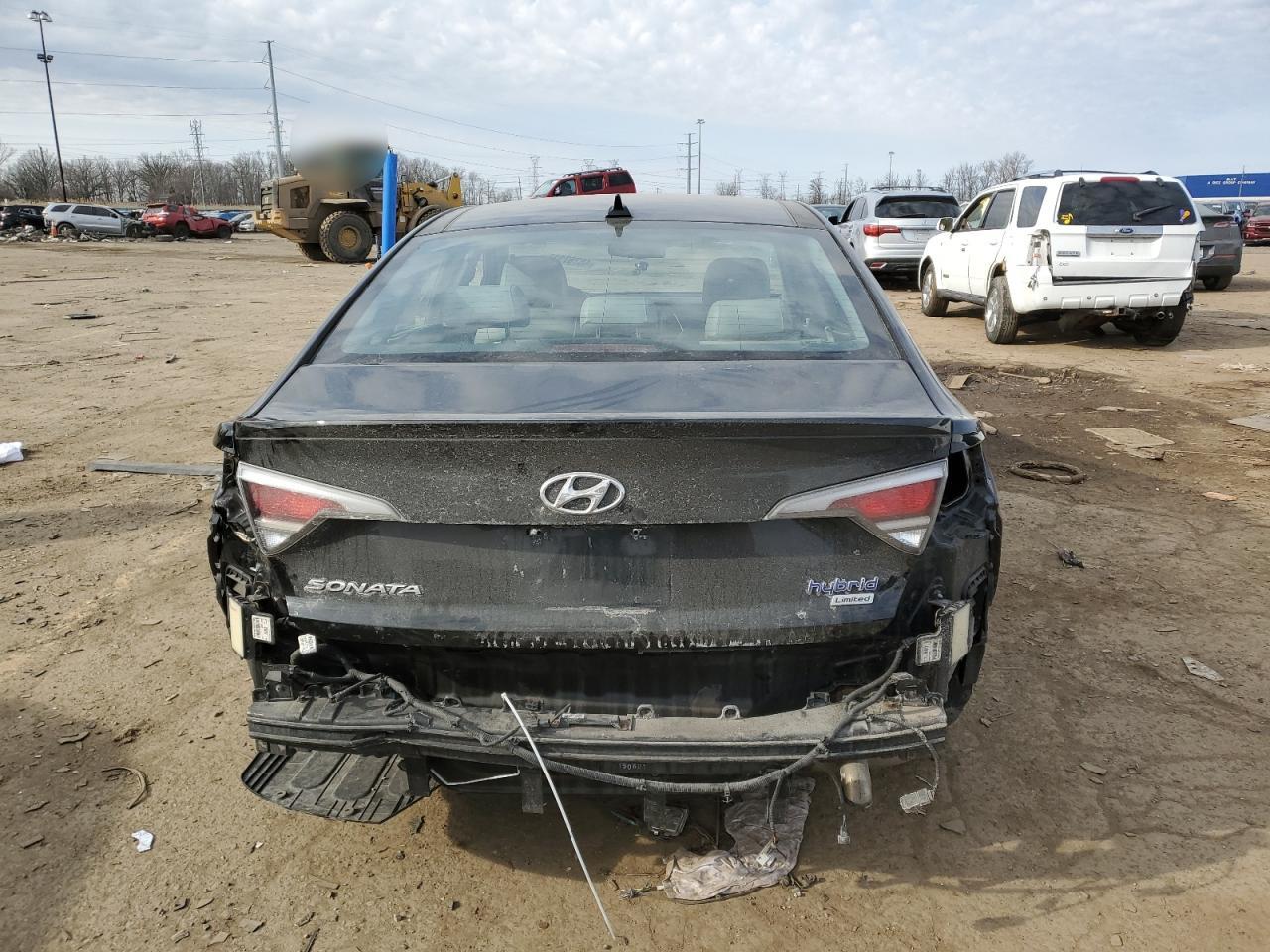 2016 Hyundai Sonata VIN KMHE34L11GA017902 Copart auction photo, rear end damage thumbnail 6