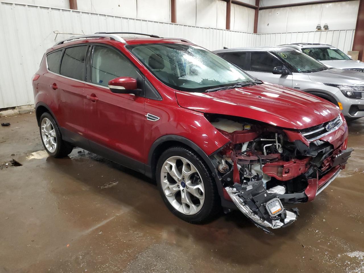 2014 Ford Escape VIN 1FMCU0J99EUD00307 Copart auction photo, front end damage thumbnail 4