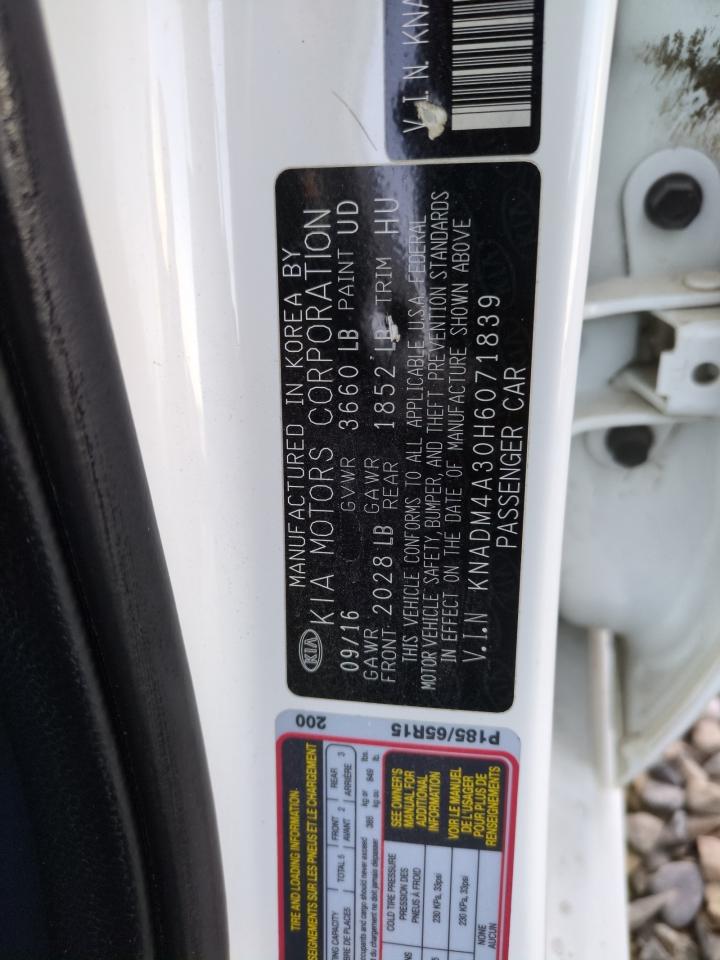 2017 KIA Rio VIN KNADM4A30H6071839 Copart auction photo, front end damage thumbnail 13