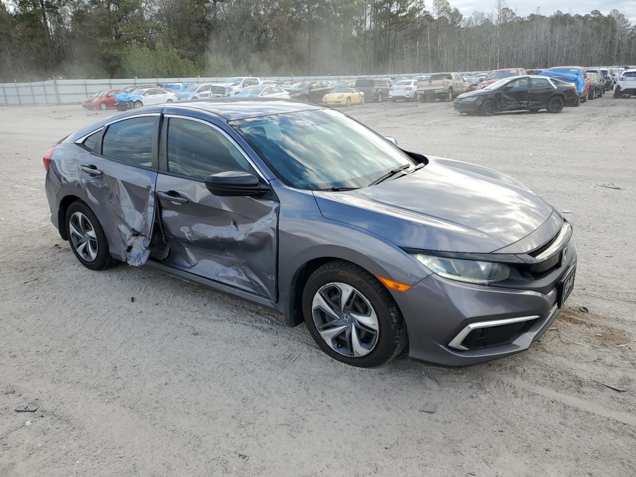 2020 Honda Civic VIN 19XFC2F60LE021385 Copart auction photo, side damage thumbnail 4