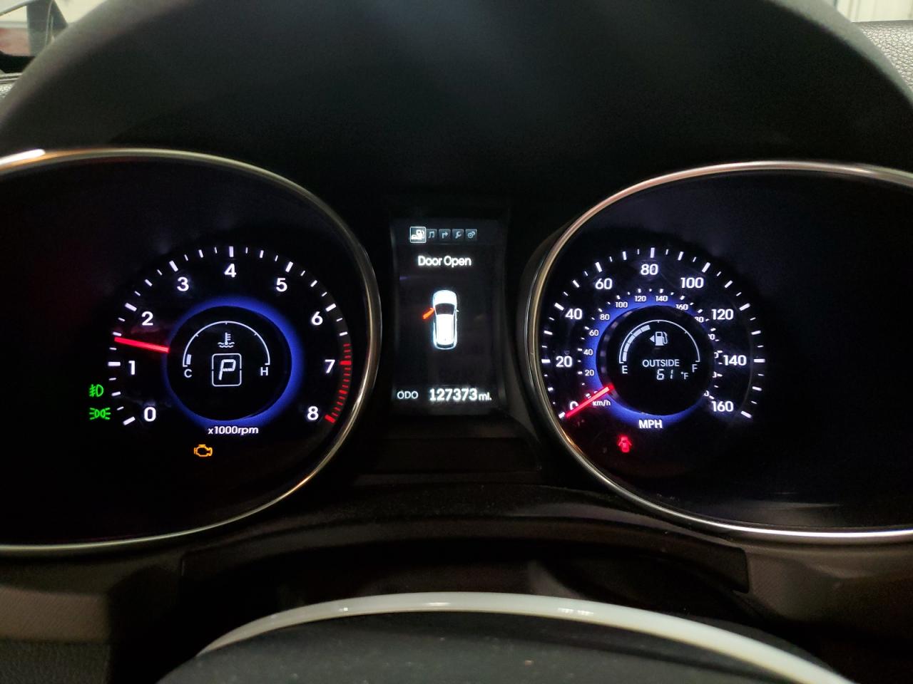 2015 Hyundai Santa Fe VIN KM8SRDHF5FU103684 Copart auction photo, front end / side damage thumbnail 9