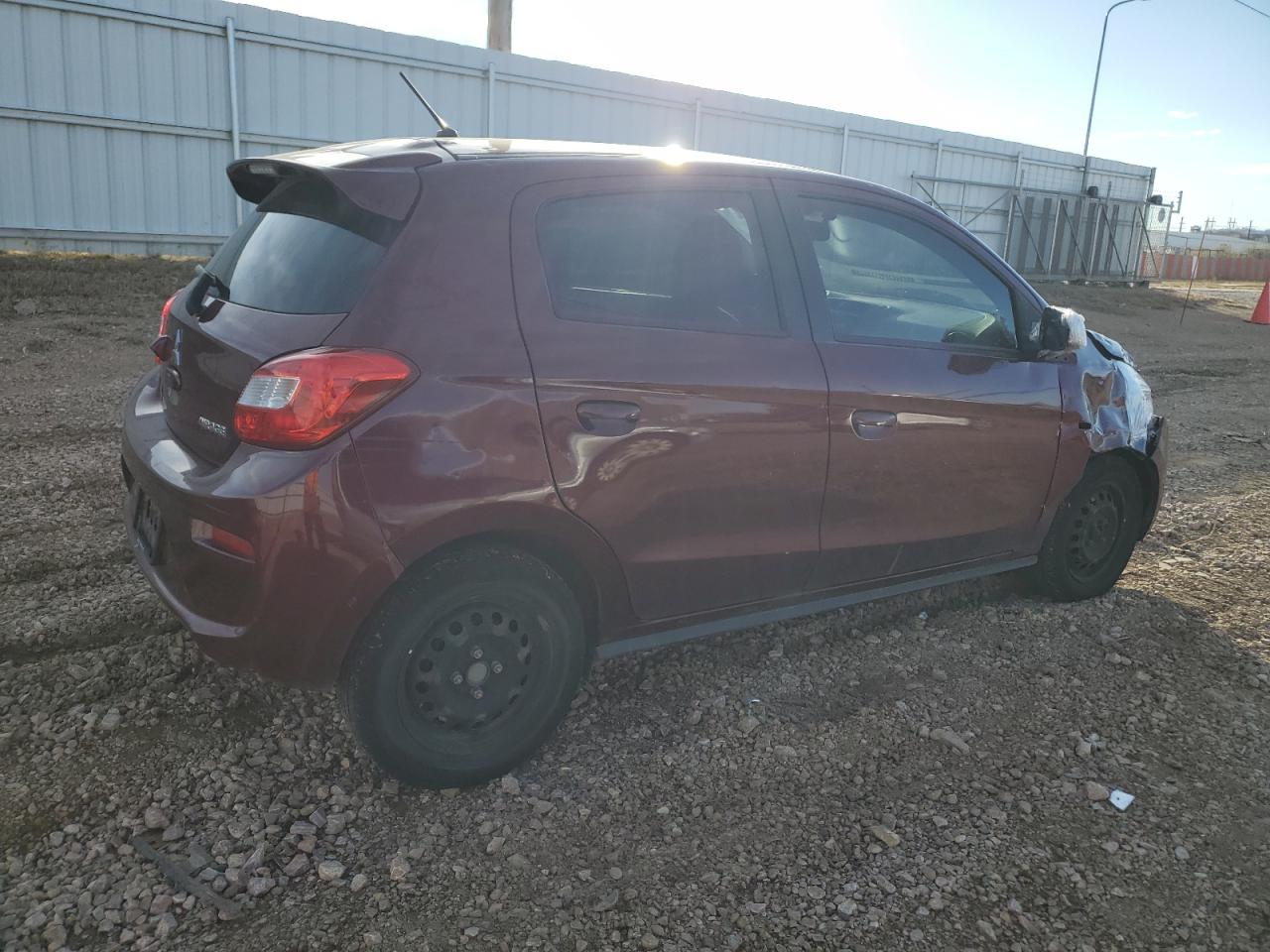 2018 Mitsubishi Mirage VIN ML32A3HJ7JH003102 Copart auction photo, front end / side damage thumbnail 3