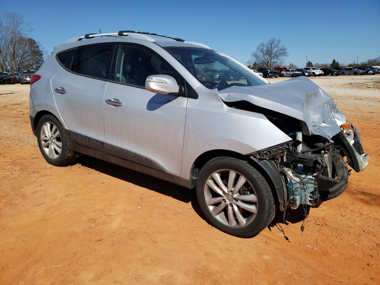2012 Hyundai Tucson VIN KM8JU3AC4CU443716 Copart auction photo, front end / side damage thumbnail 4