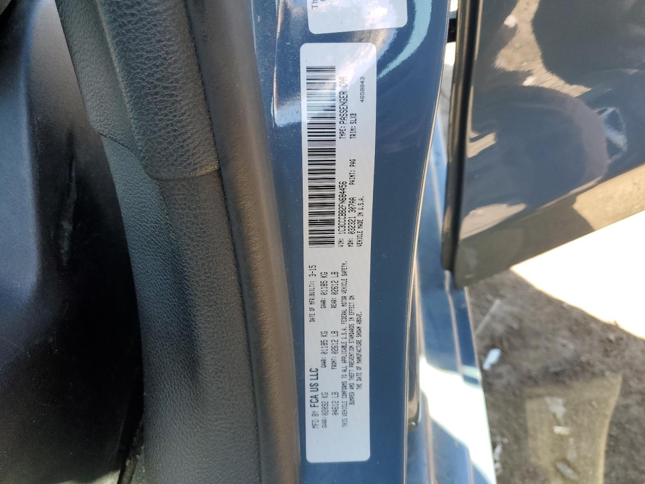 2015 Chrysler 200 VIN 1C3CCCBB2FN684456 Copart auction photo, front end damage thumbnail 12
