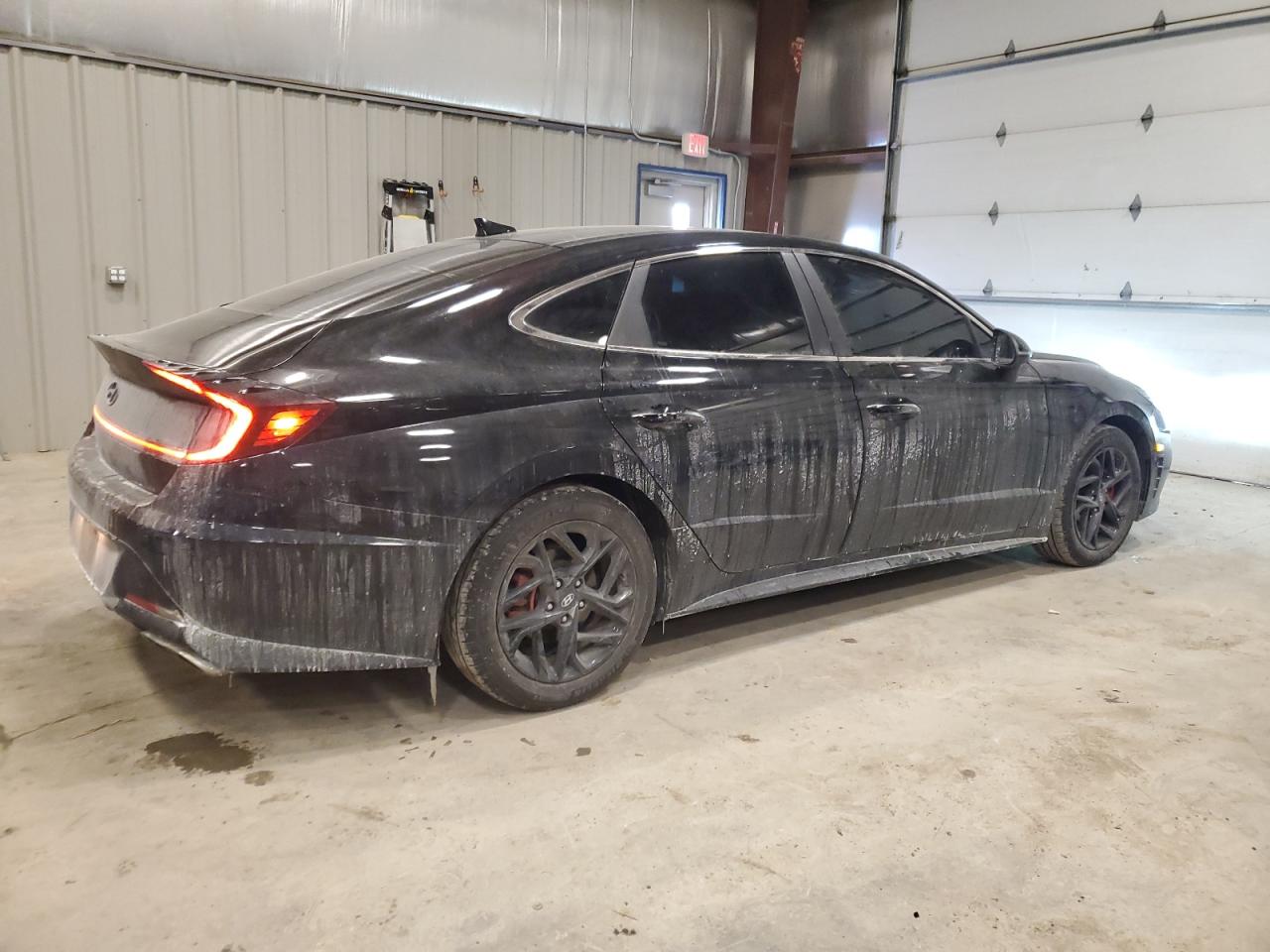2023 Hyundai Sonata VIN KMHL14JA5PA282841 Copart auction photo, side / rear end damage thumbnail 3