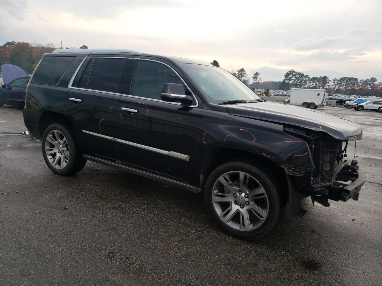 2015 Cadillac Escalade VIN 1GYS4NKJ9FR687588 Copart auction photo, front end damage thumbnail 4