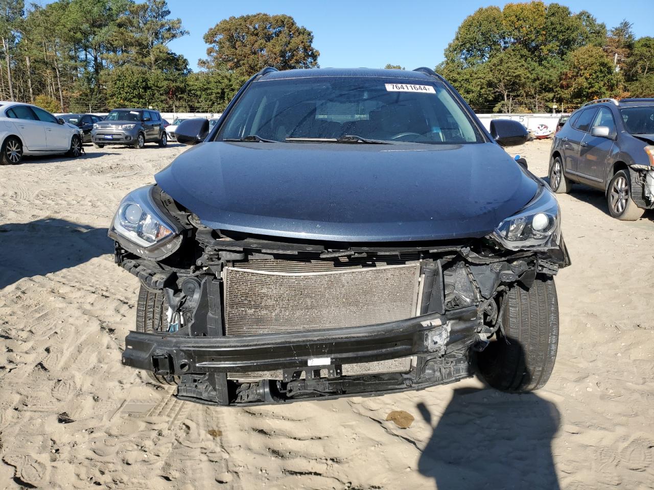 2017 Hyundai Santa Fe VIN KM8SM4HF8HU239180 Copart auction photo, rear end / front end damage thumbnail 5