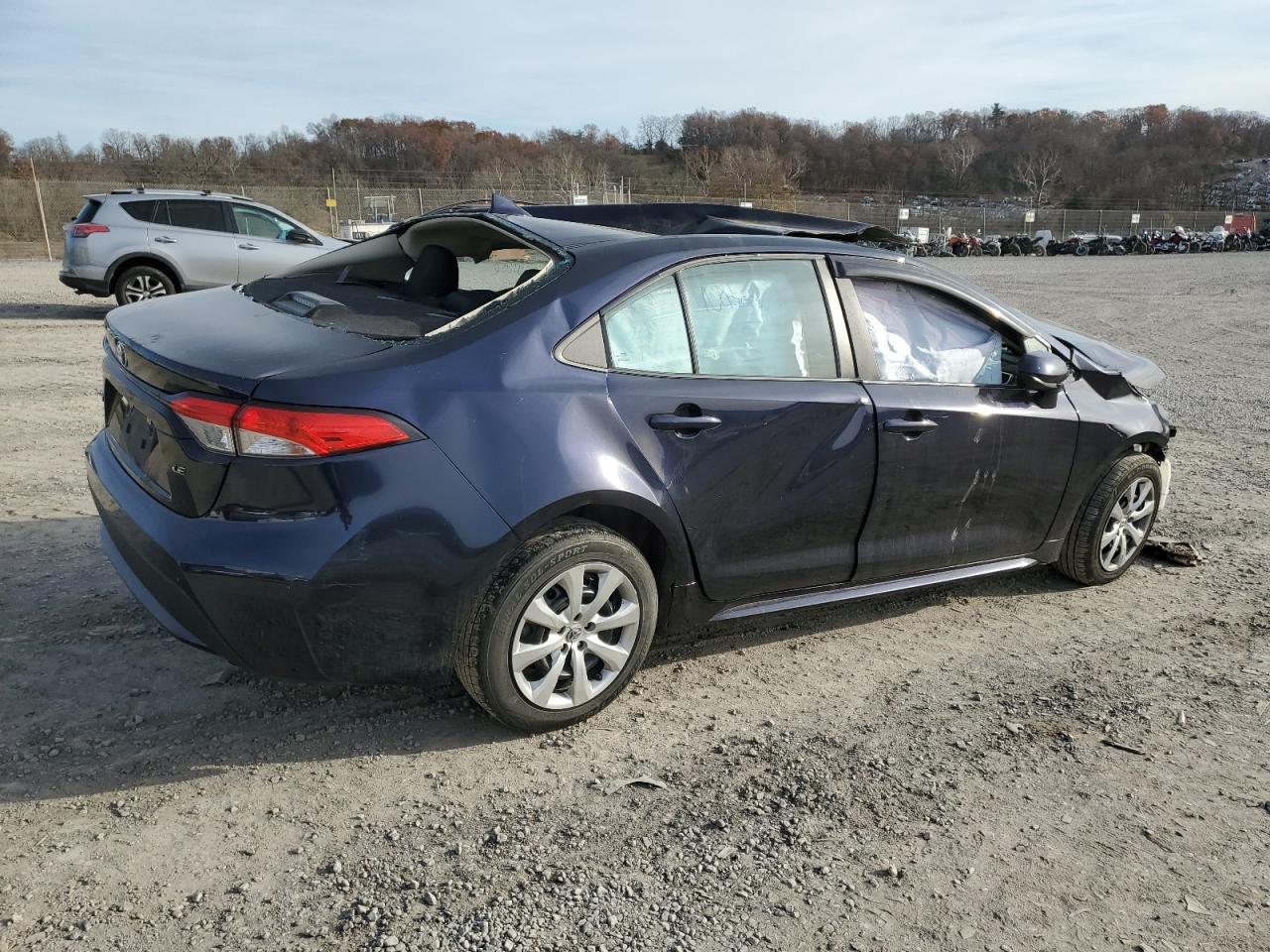 2021 Toyota Corolla VIN 5YFEPMAE6MP181037 Copart auction photo, front end / top/roof damage thumbnail 3
