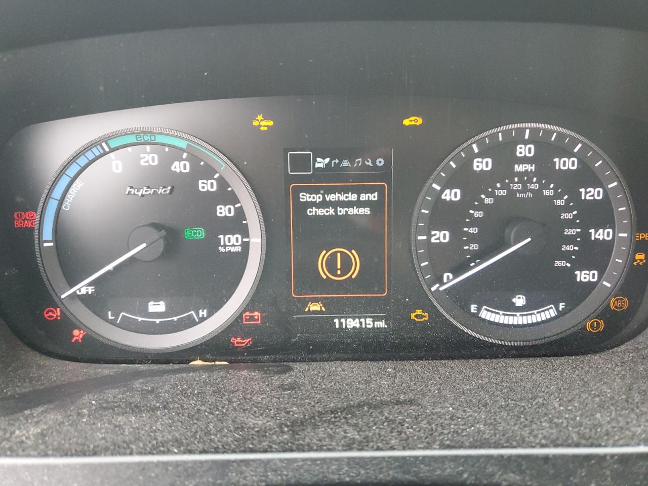 2016 Hyundai Sonata VIN KMHE34L18GA017041 Copart auction photo, rear end / front end damage thumbnail 9