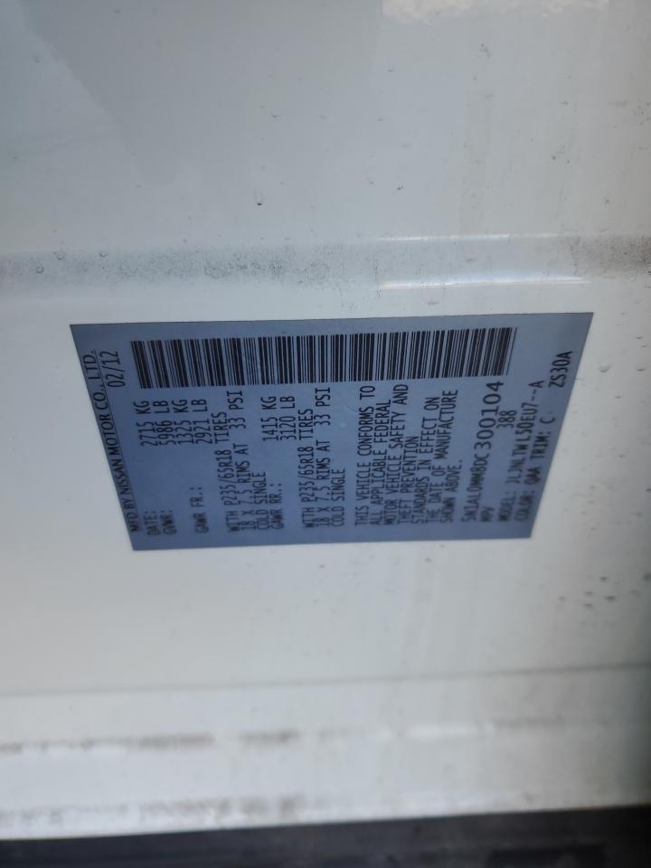 2013 Infiniti JX VIN 5N1AL0MM8DC300104 Copart auction photo, side damage thumbnail 14