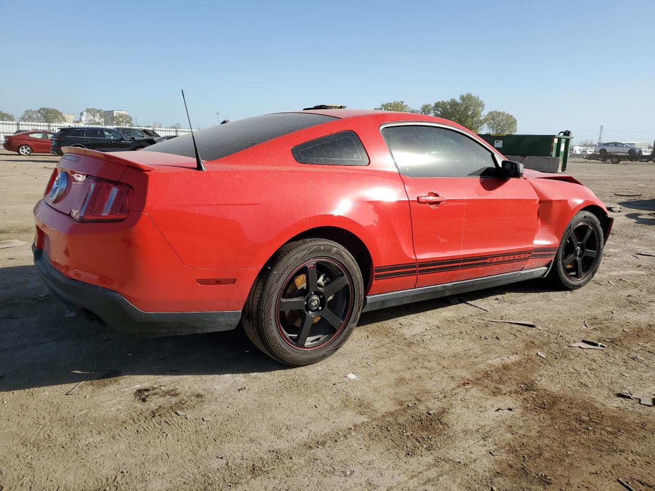 2011 Ford Mustang VIN 1ZVBP8AM0B5168244 Copart auction photo, front end / side damage thumbnail 3