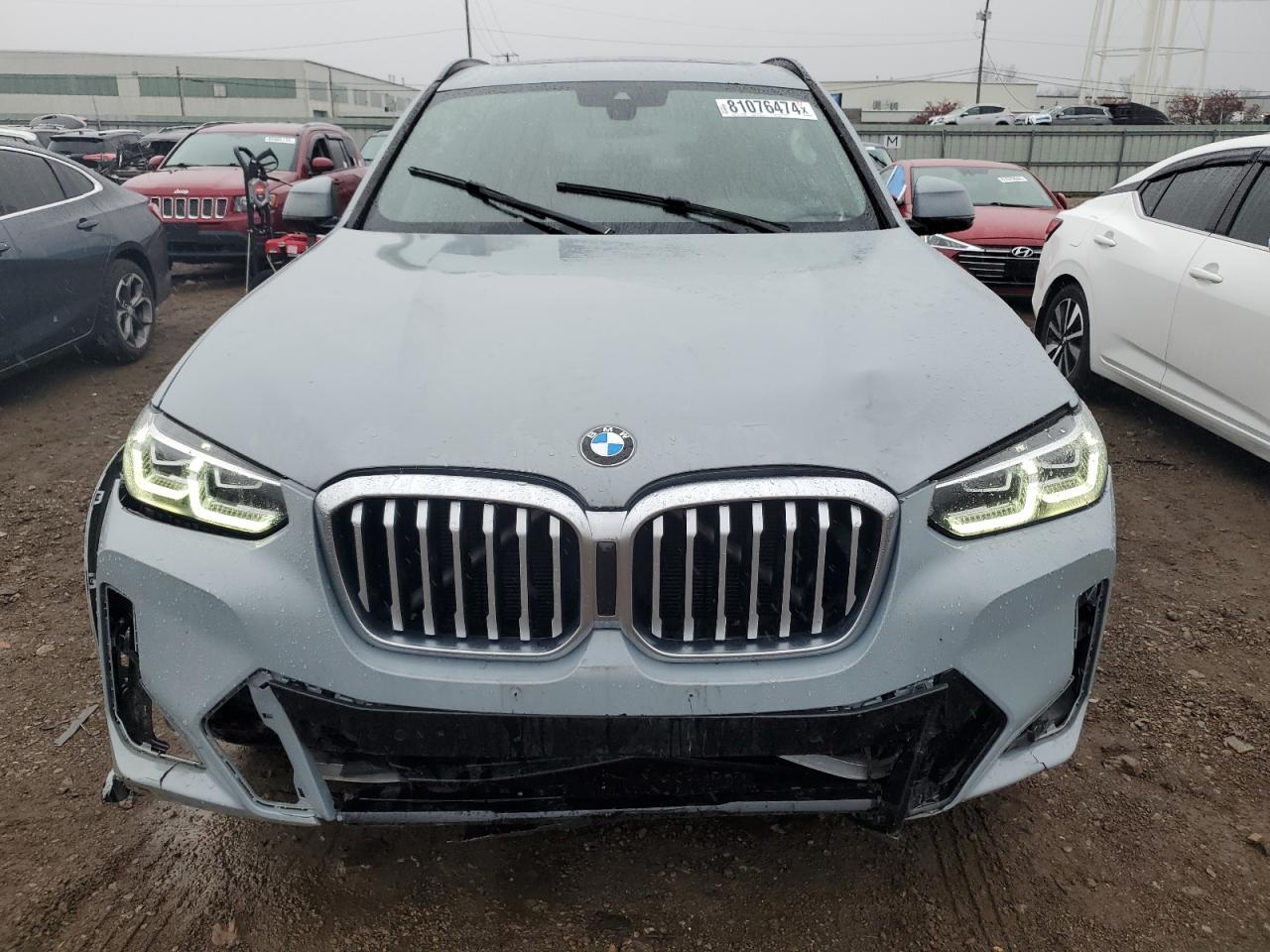 2022 BMW X3 VIN 5UX53DP09N9K50445 Copart auction photo, front end damage thumbnail 5