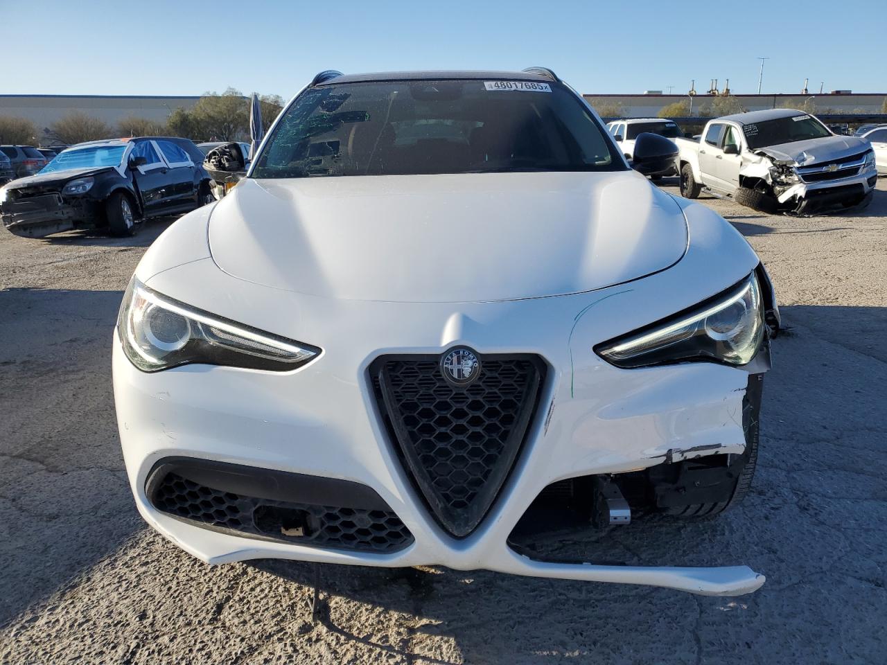 2021 Alfa Romeo Stelvio VIN ZASPAJAN8M7D00921 Copart auction photo, front end damage thumbnail 5